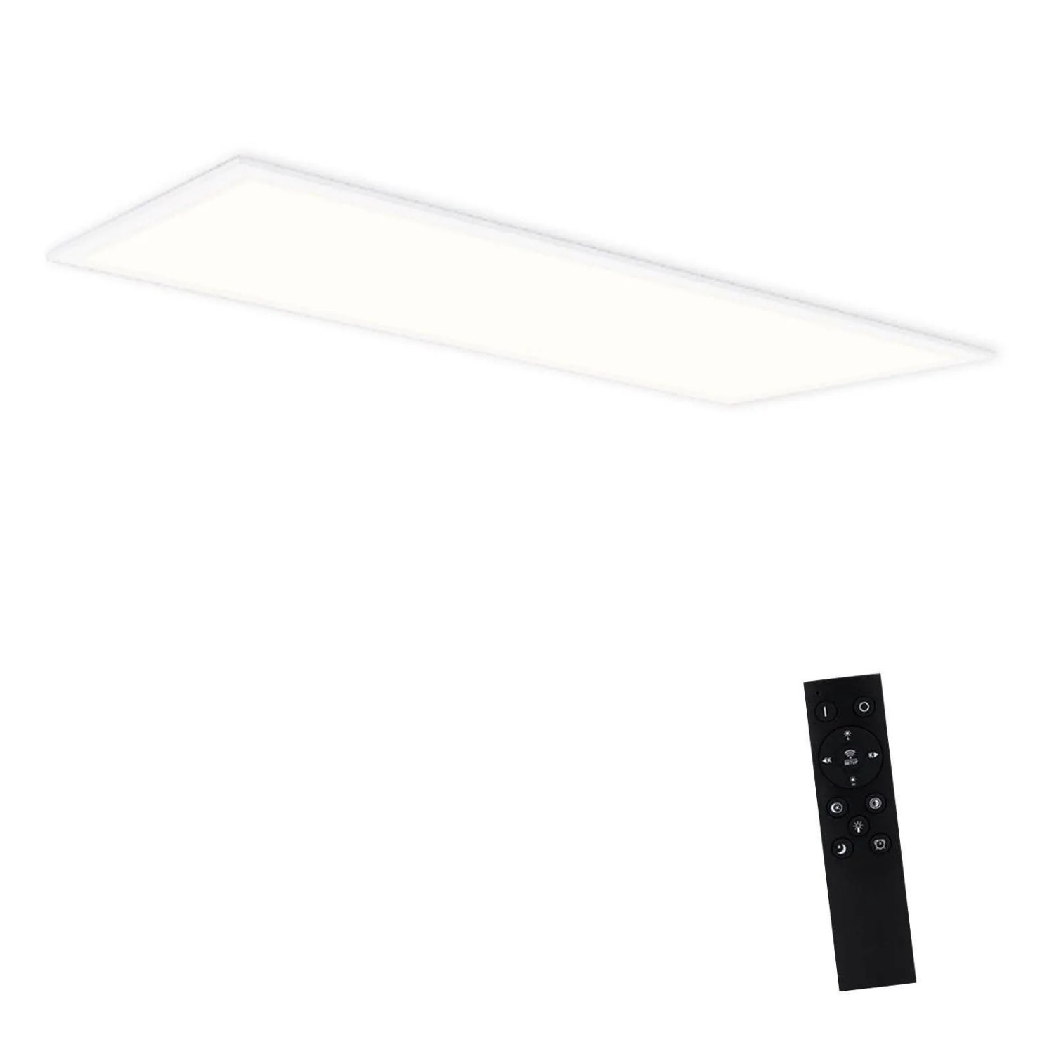 ZMH LED Deckenpanel Schwarz Dimmbar 120 x 30 cm mit Fernbedienung 48 W