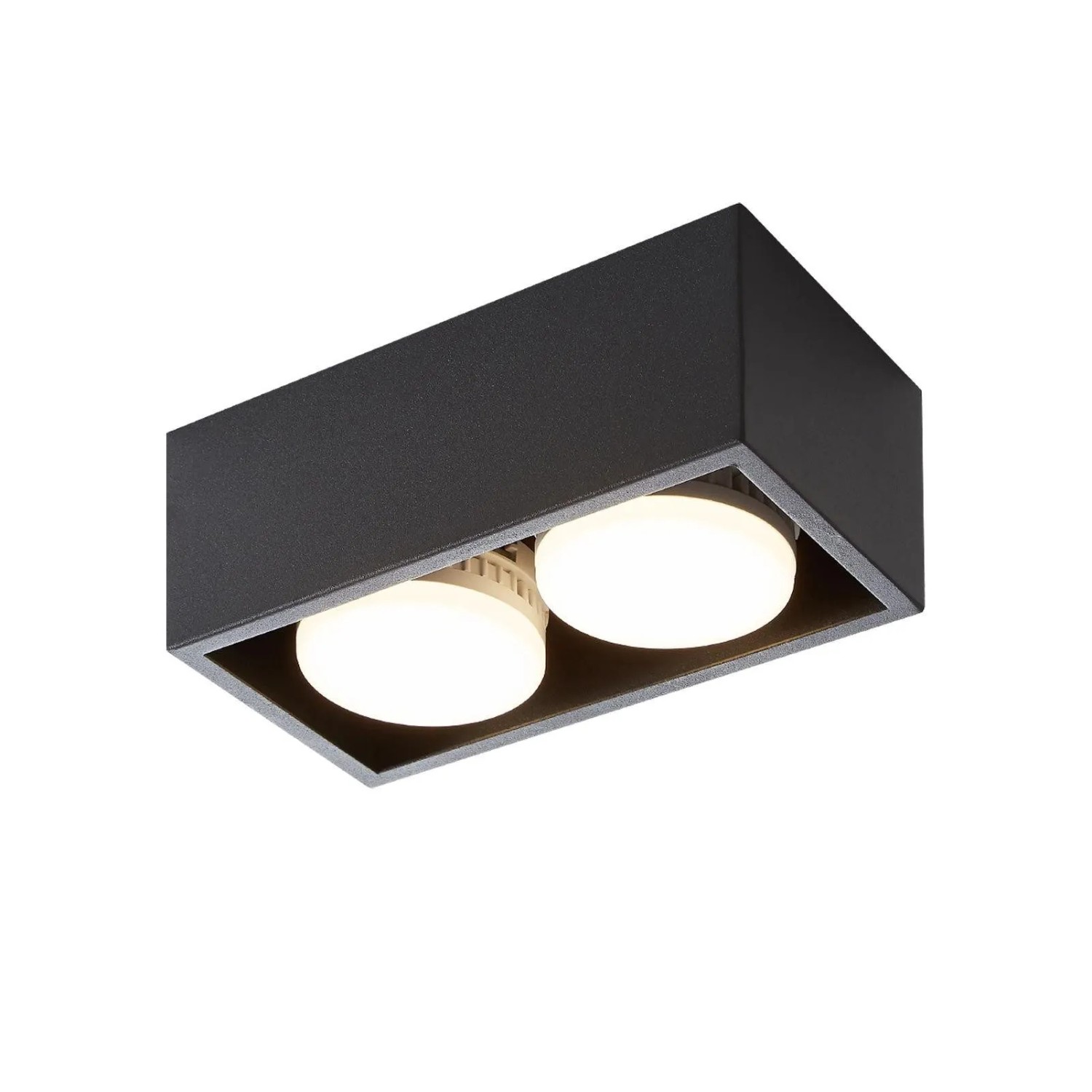 ZMH LED Deckenstrahler GX53 Aufputz Rund Schwarz 5W für Flur Wohnzimmer Schlafzimmer