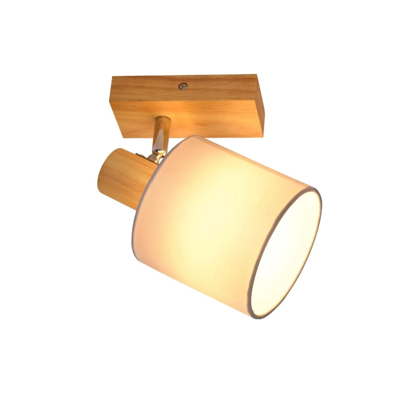 ZMH Deckenstrahler aus Holz Schwenkbar 350 Grad E14 max. 40 W ohne Leuchtmittel