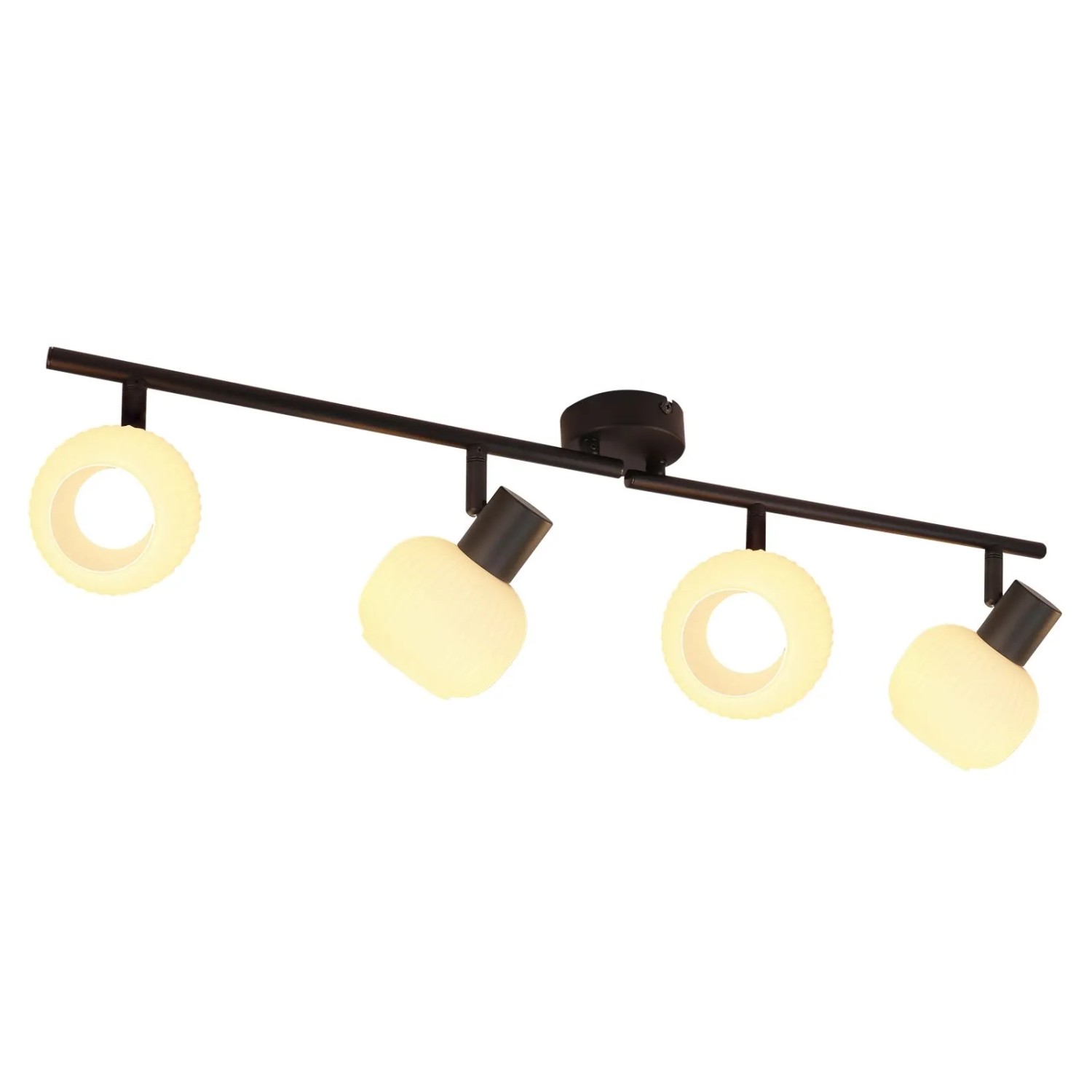 ZMH Deckenstrahler 4x E14 350 Grad Schwenkbar Schwarz für Schlafzimmer/Flur ohne Leuchtmittel