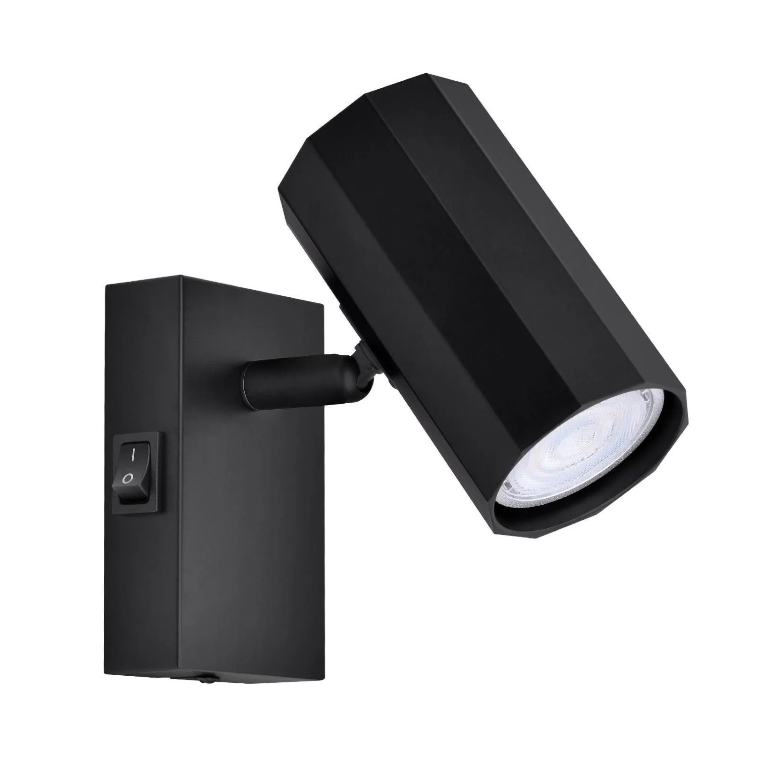 ZMH Wandlampe Wandstrahler Holz Vintage Schwarz LED GU10 Schwenkbar max. 40 W ohne Leuchtmittel