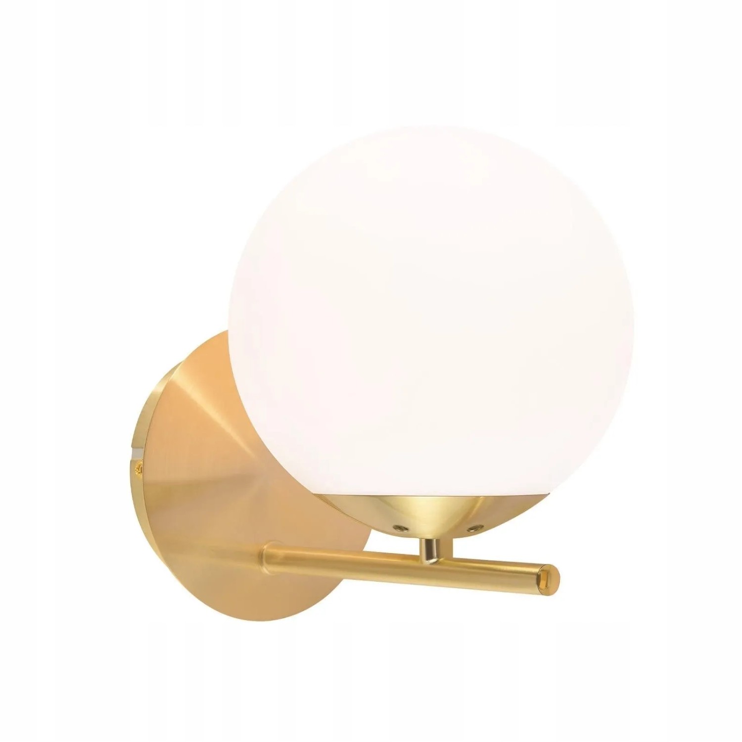 ZMH Wandleuchte 1-flammig E27 Glas Gold Modern Weiß Glaskugel Max 40W