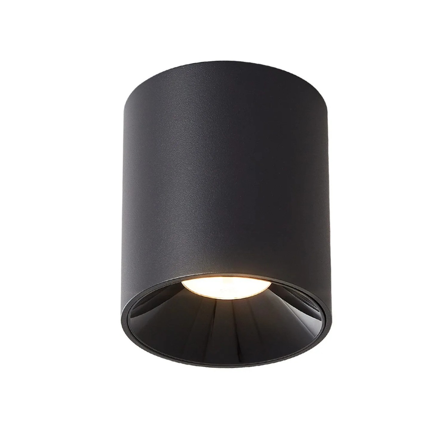ZMH LED Aufbaustrahler Modern Schwarz Eckig 1-flammig 7W Warmweiß