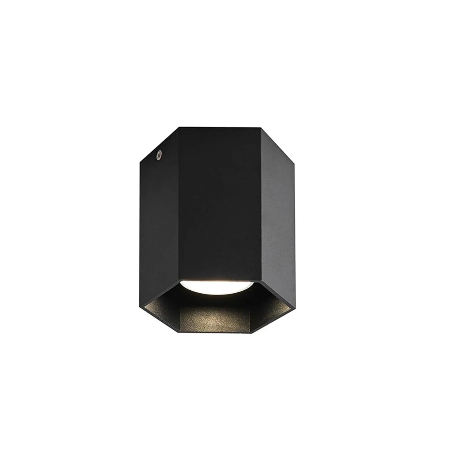ZMH LED Aufbauspot GX53 Rund Schwarz Aufputz mit 5W Flach Strahler