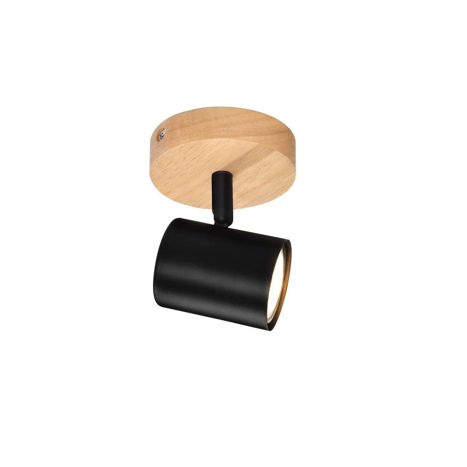 ZMH LED Deckenstrahler 1-flamig GU10 Schwenkbar Schwarz Holz max. 40 W Ohne Leuchtmittel