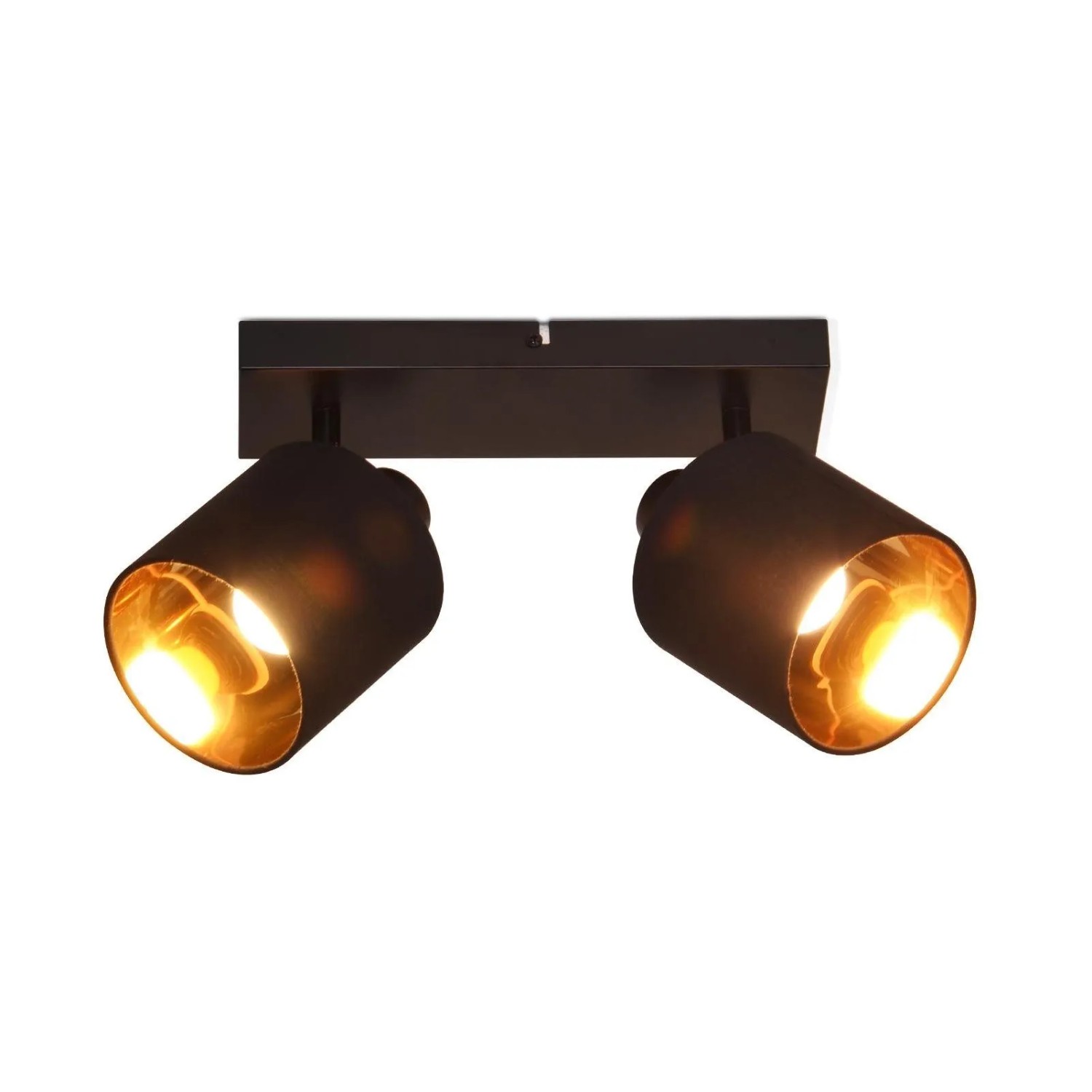 ZMH Deckenlampe Deckenstrahler Vintage 2-flammig Schwenkbar Schwarz E14 Maximal 25 W