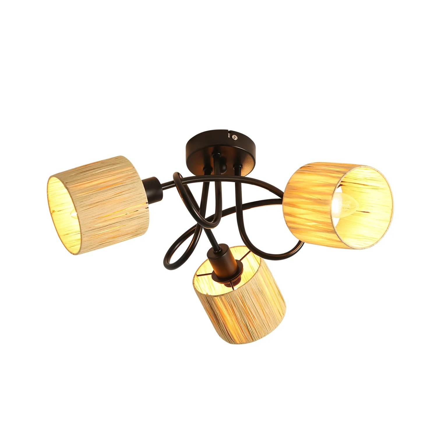 ZMH Deckenleuchte Boho Design 3-flammig E14