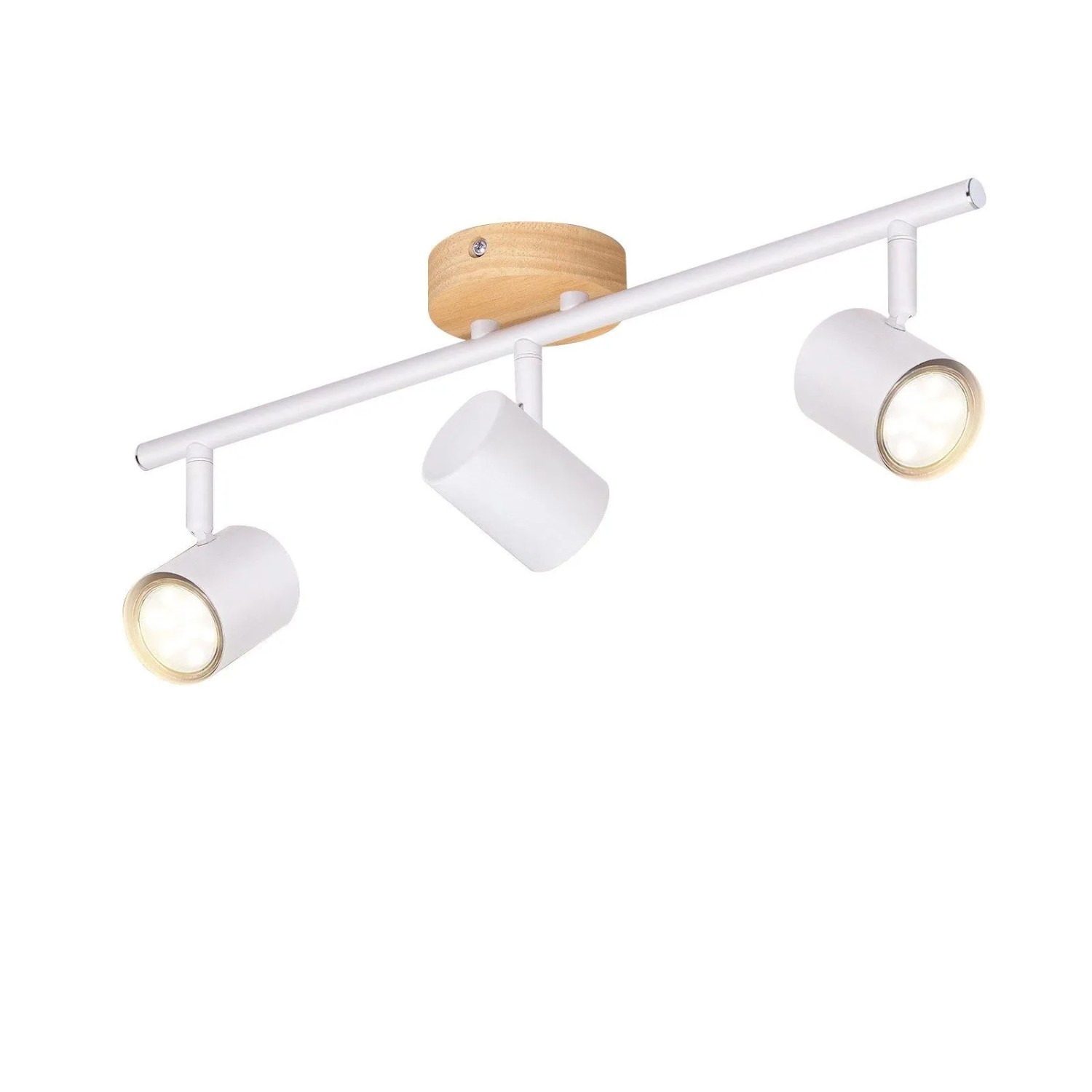 ZMH LED Deckenstrahler 1-Flammig Vintage Holz Schwenkbar GU10 max. 40 W ohne Leuchtmittel