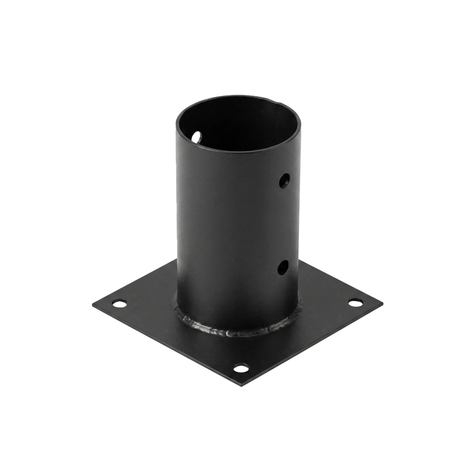 HOLLMAX 1 Stk. Aufschraubhülse/Pfostenträger 80 mm Pulverbeschichtet Schwarz für Rundholzpfosten