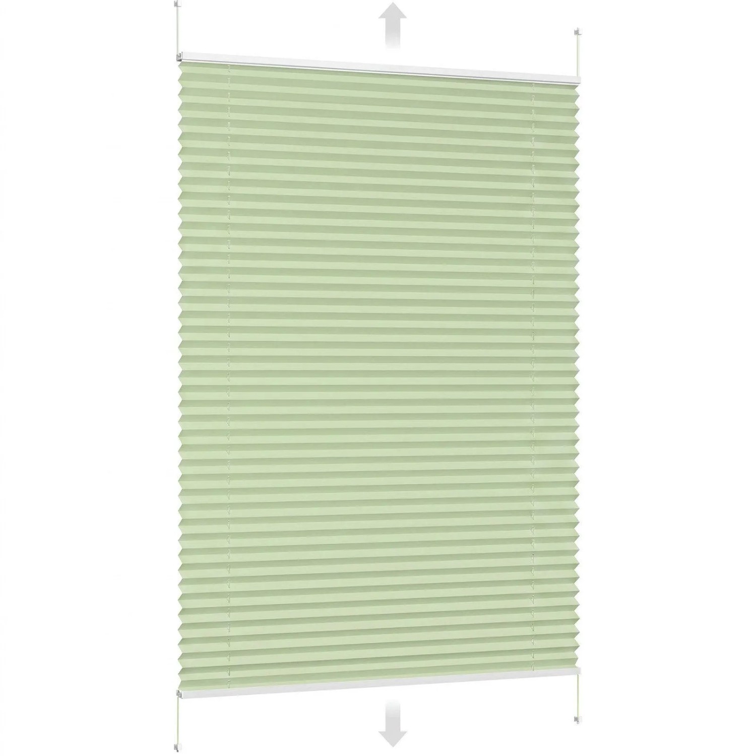 Sekey Plissee Faltrollo Klemmfix ohne Bohren Grün 80x120cm