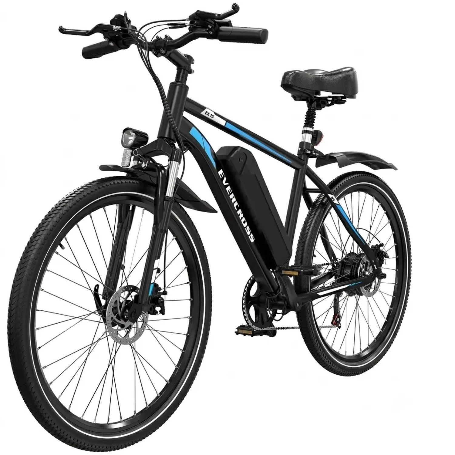 EVERCROSS EK15 27,5-Zoll E-Bike Herrenfahrrad mit 36V 13Ah Akku und 250W Motor Blau