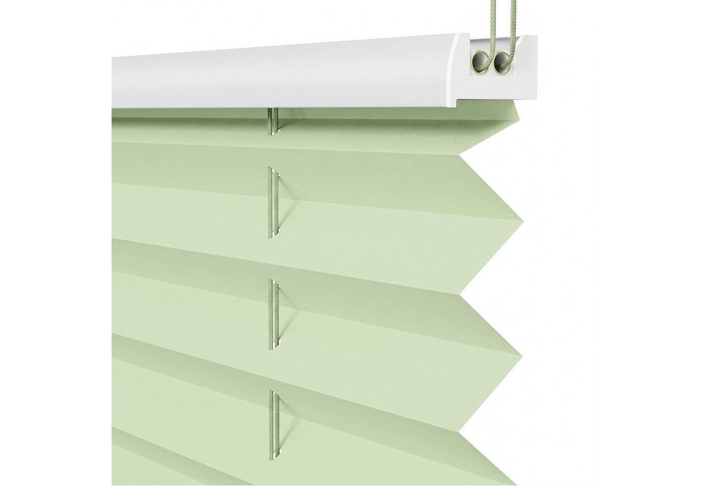 Sekey Plissee Faltrollo Klemmfix ohne Bohren Grün 60x120cm