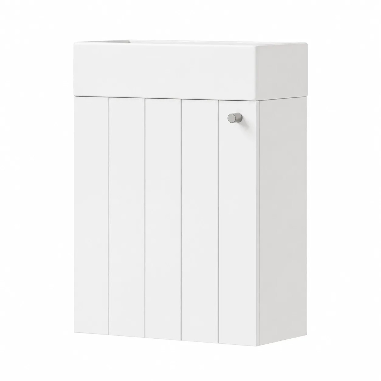 PXloue Waschbeckenunterschränke 41 x 23 x 62 cm Wandhängend Gäste WC Badmöbel Weiß SoftClose Tür