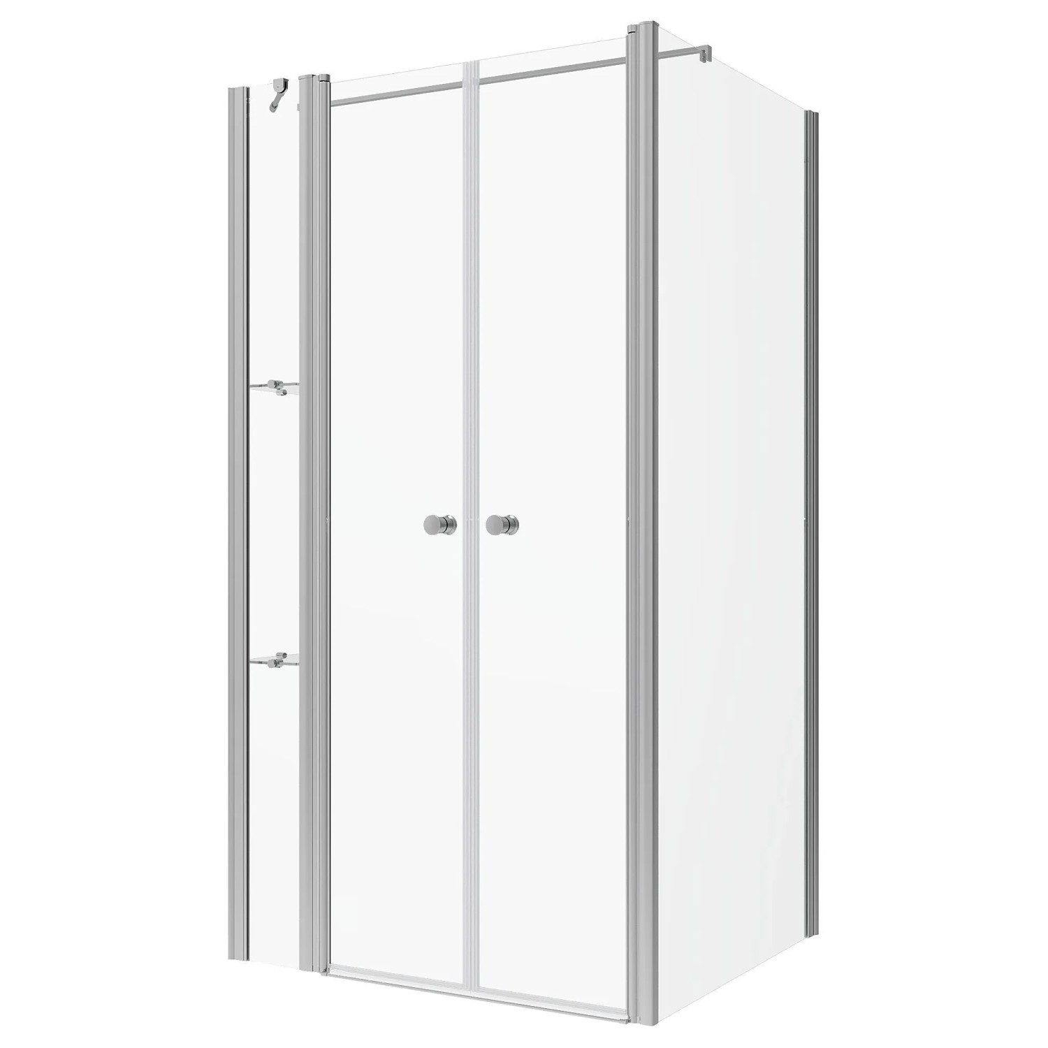 Aquabatos Dusche Duschkabine 105x80x197cm Eckdusche 6mm NANO ESG Pendeltür Eckeinstieg mit Festteil und Duschablage