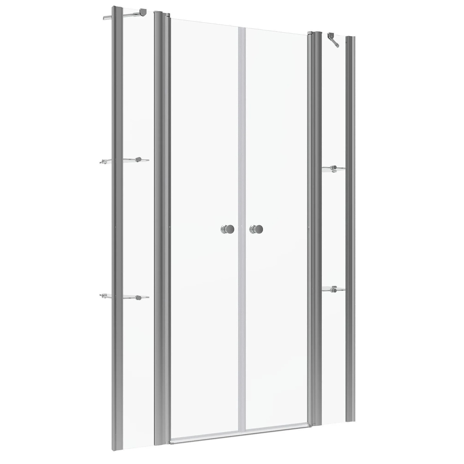 Aquabatos Dusch Pendeltür Nischentür Breite 125 cm Höhe 197 cm Duschabtrennung 6mm Einscheibensicherhgeitsglas Nano Schwingtür Duschwand Duschkabine