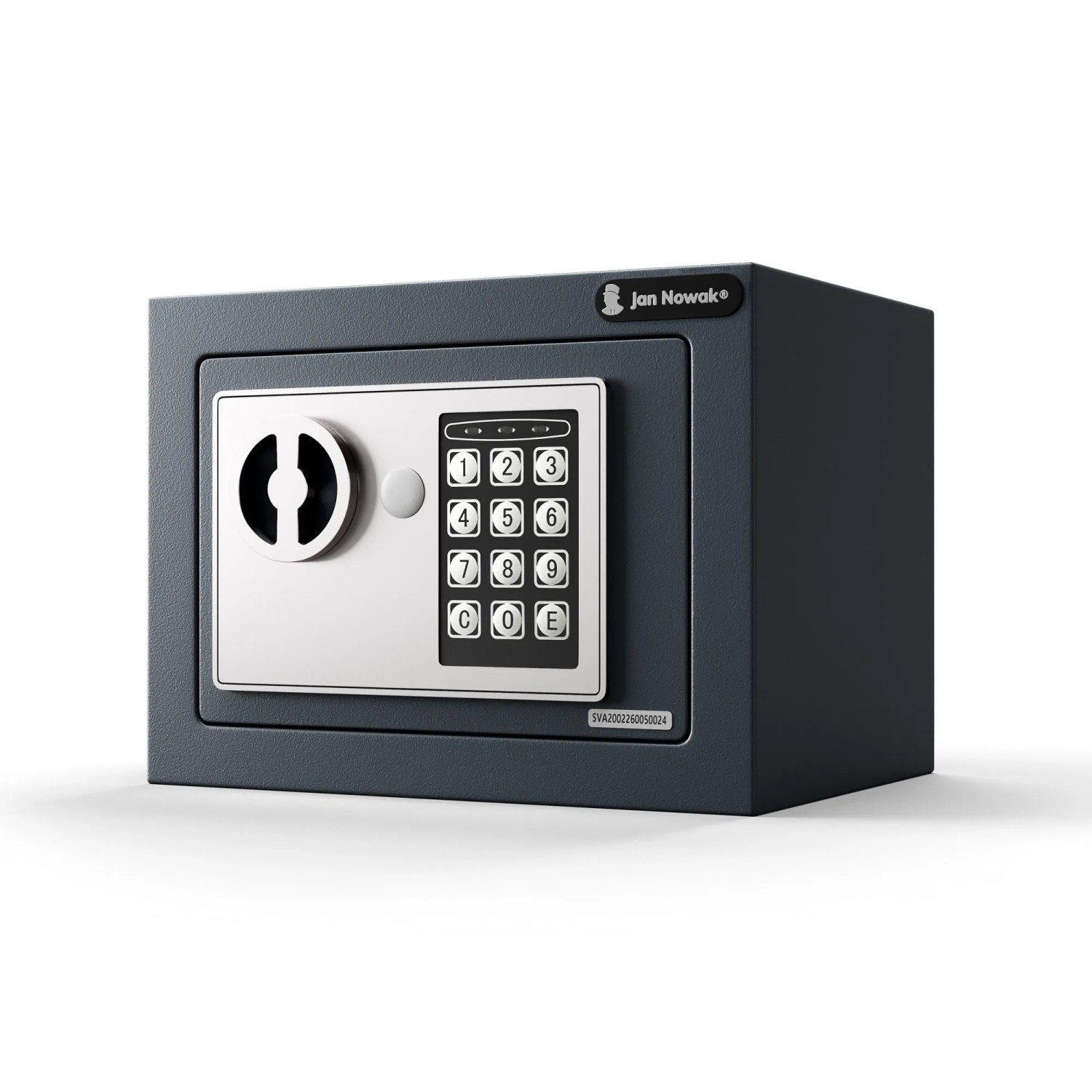 JAN NOWAK Elektronischer Mini-Heimtresor mit Zahlencode für Bargeld und Schmuck HECTOR 230 × 170 × 170 mm