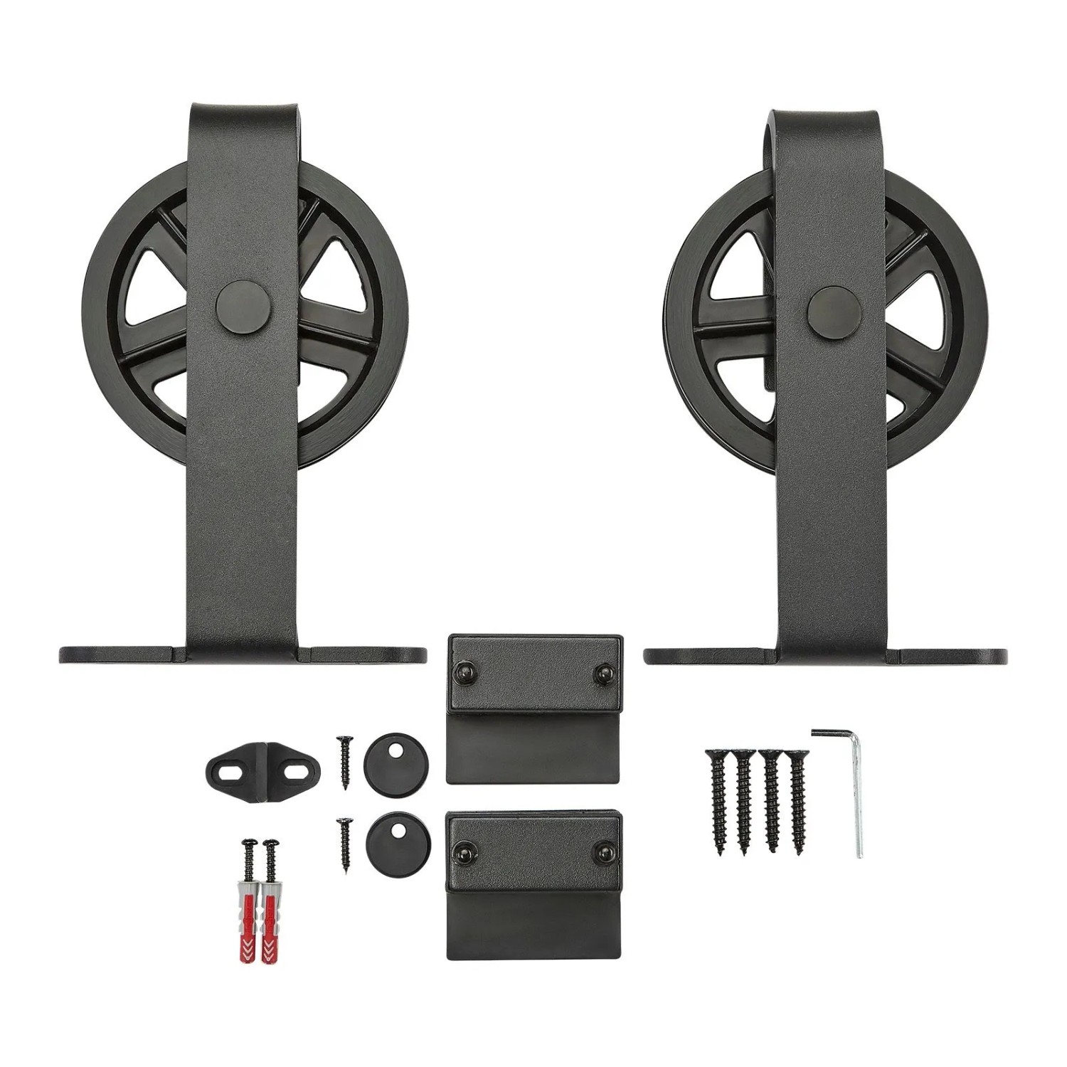 SOTECH Rollen Set CHAMBER Durchmesser 120 mm für Schiebetüren Montage Von Oben Stahl Schwarz