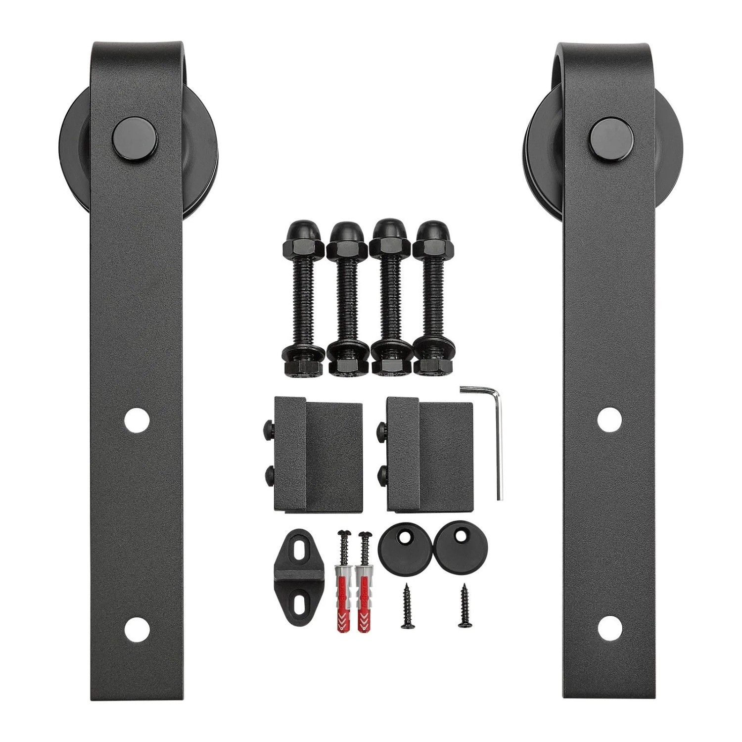 SOTECH Rollen Set LOUNGE Durchmesser 70 mm für Schiebetüren Seitliche Montage Stahl Schwarz