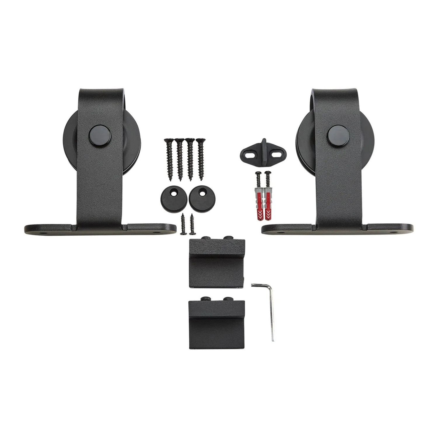 SOTECH Rollen Set LOUNGE Durchmesser 70 mm für Schiebetüren Montage Von Oben Stahl Schwarz
