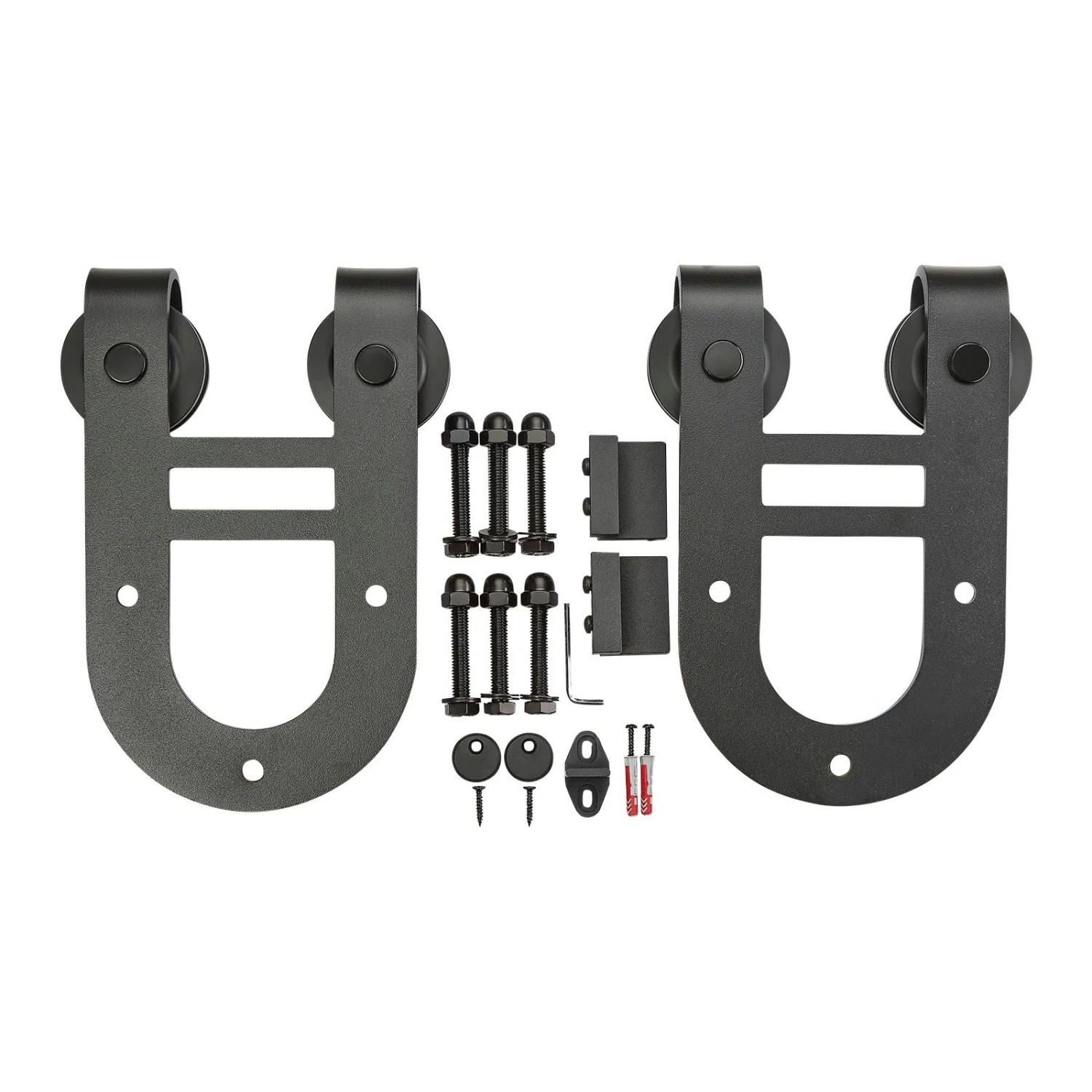 SOTECH Rollen Set HOOF Durchmesser 70 mm für Schiebetüren Seitliche Montage Stahl Schwarz