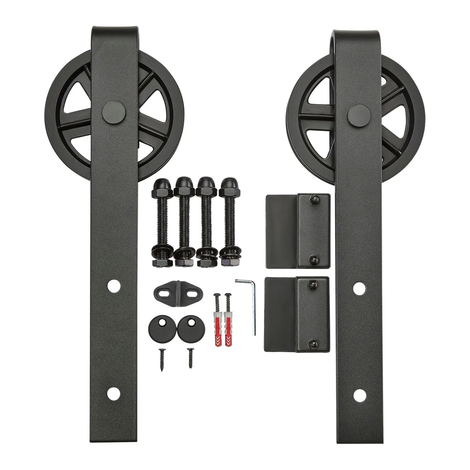 SOTECH Rollen Set CHAMBER Durchmesser 120 mm für Schiebetüren Seitliche Montage Stahl Schwarz