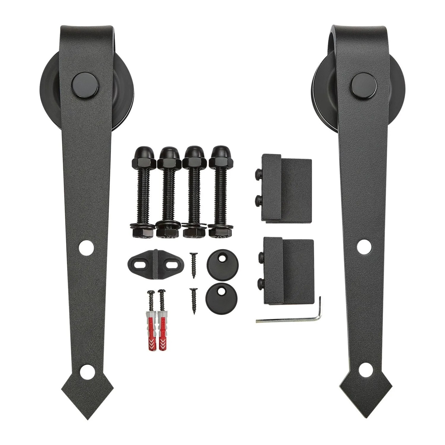SOTECH Rollen Set ARROW Durchmesser 70 mm für Schiebetüren Seitliche Montage Stahl Schwarz