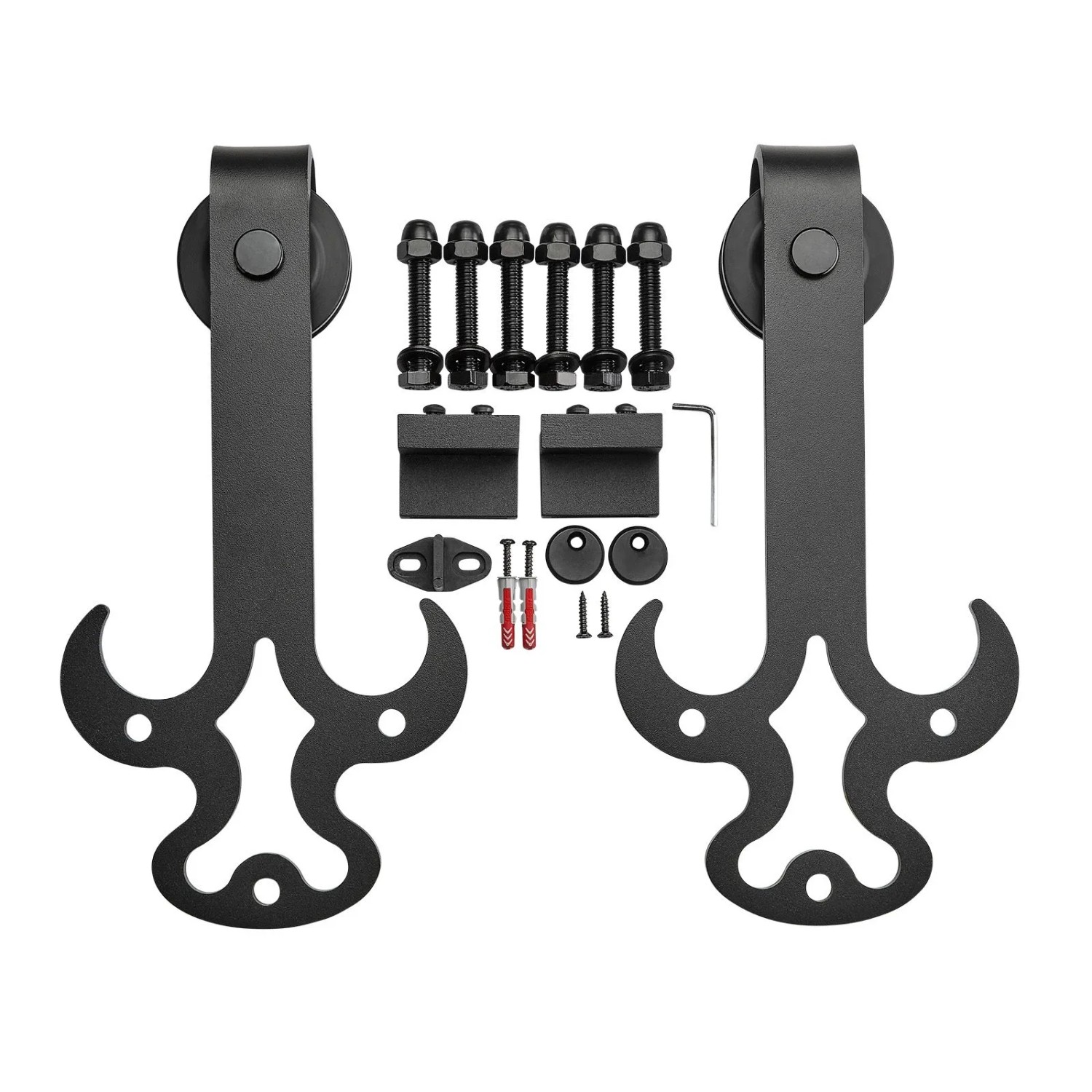 SOTECH Rollen Set TAURUS Durchmesser 70 mm für Schiebetüren Seitliche Montage Stahl Schwarz