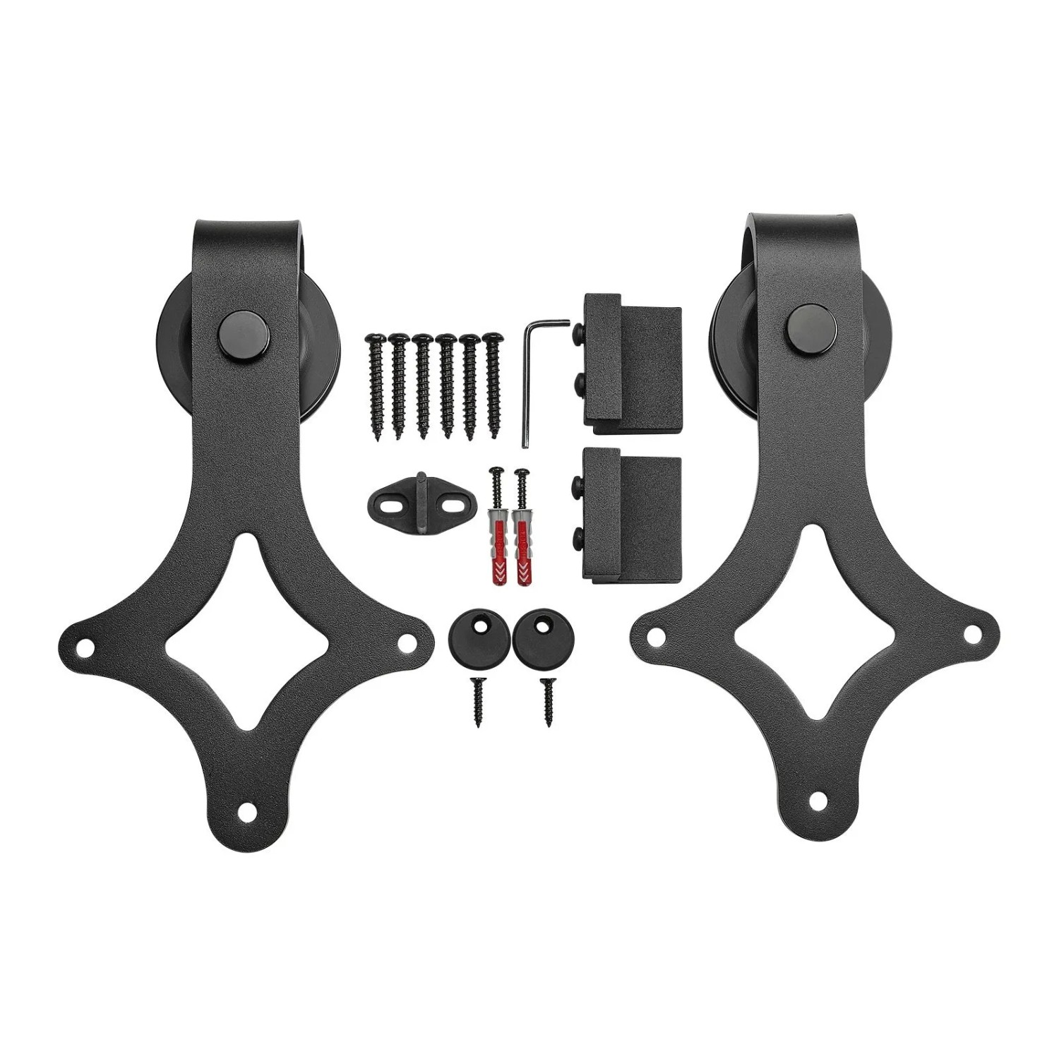 SOTECH Rollen Set LANCEA Durchmesser 70 mm für Schiebetüren Seitliche Montage Stahl Schwarz