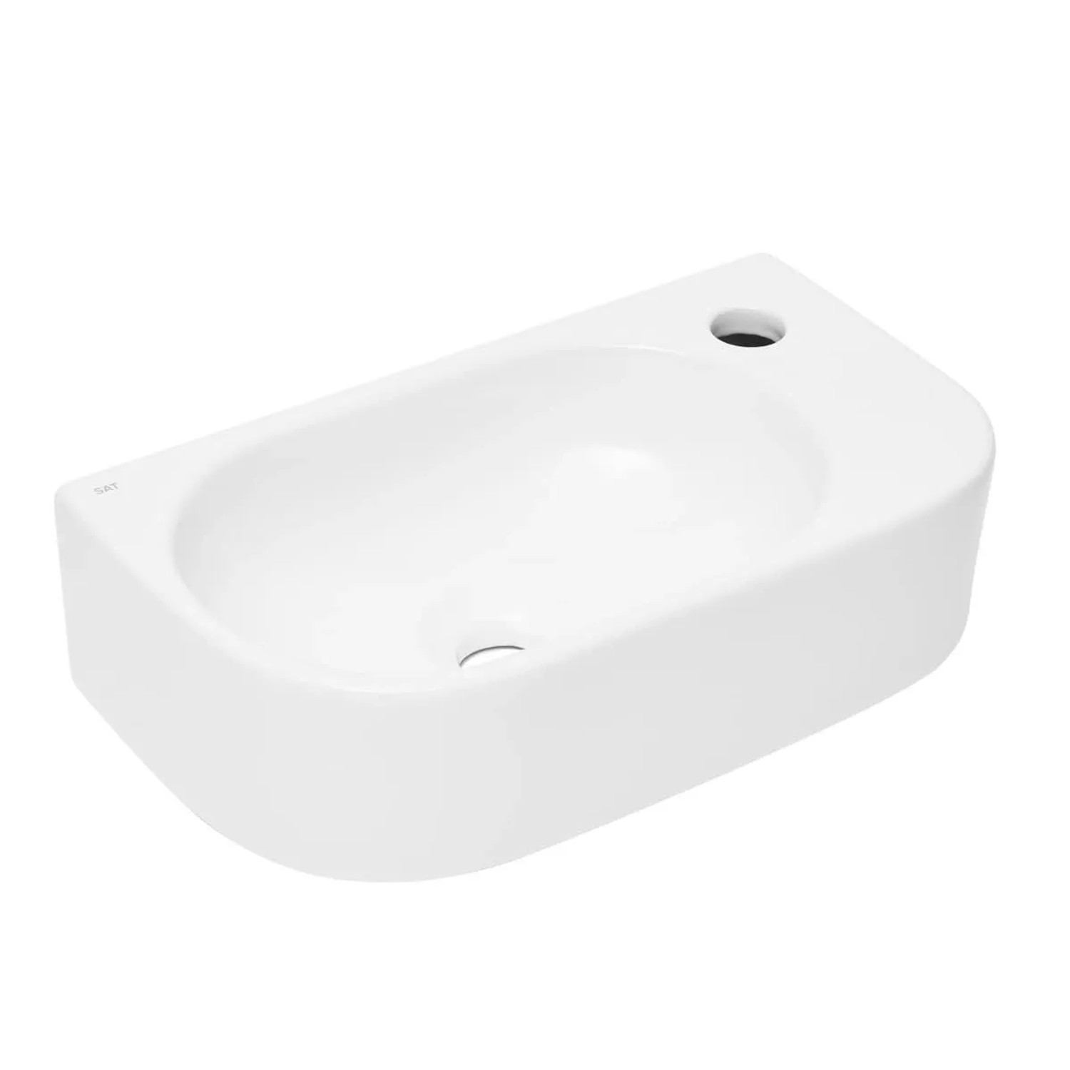 Swiss Aqua Technologies Hängewaschbecken Infinitio 40x21,5CM Weiß Ohne Überlauf