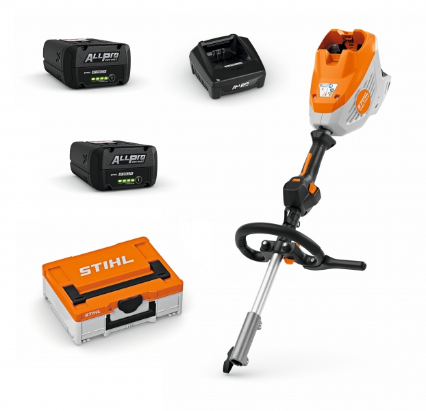 STIHL KMA 140.0 R-B mit 2x Akku AP 300.0 P und Ladegerät AL 301.1 in Akku-Box S Bild 2