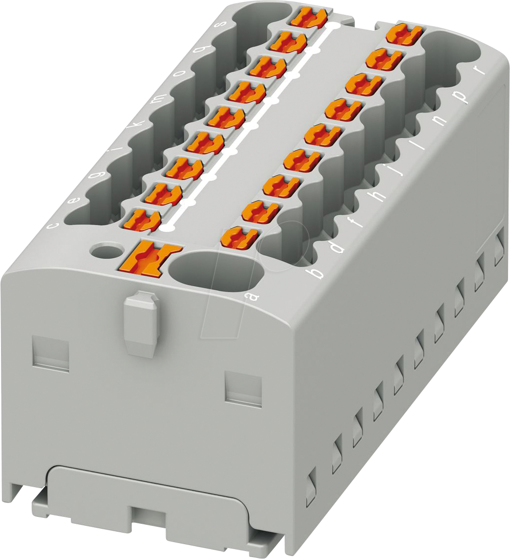 PHOE 1047430 - Verteilerblock PTFIX, 4/18x1,5, grau