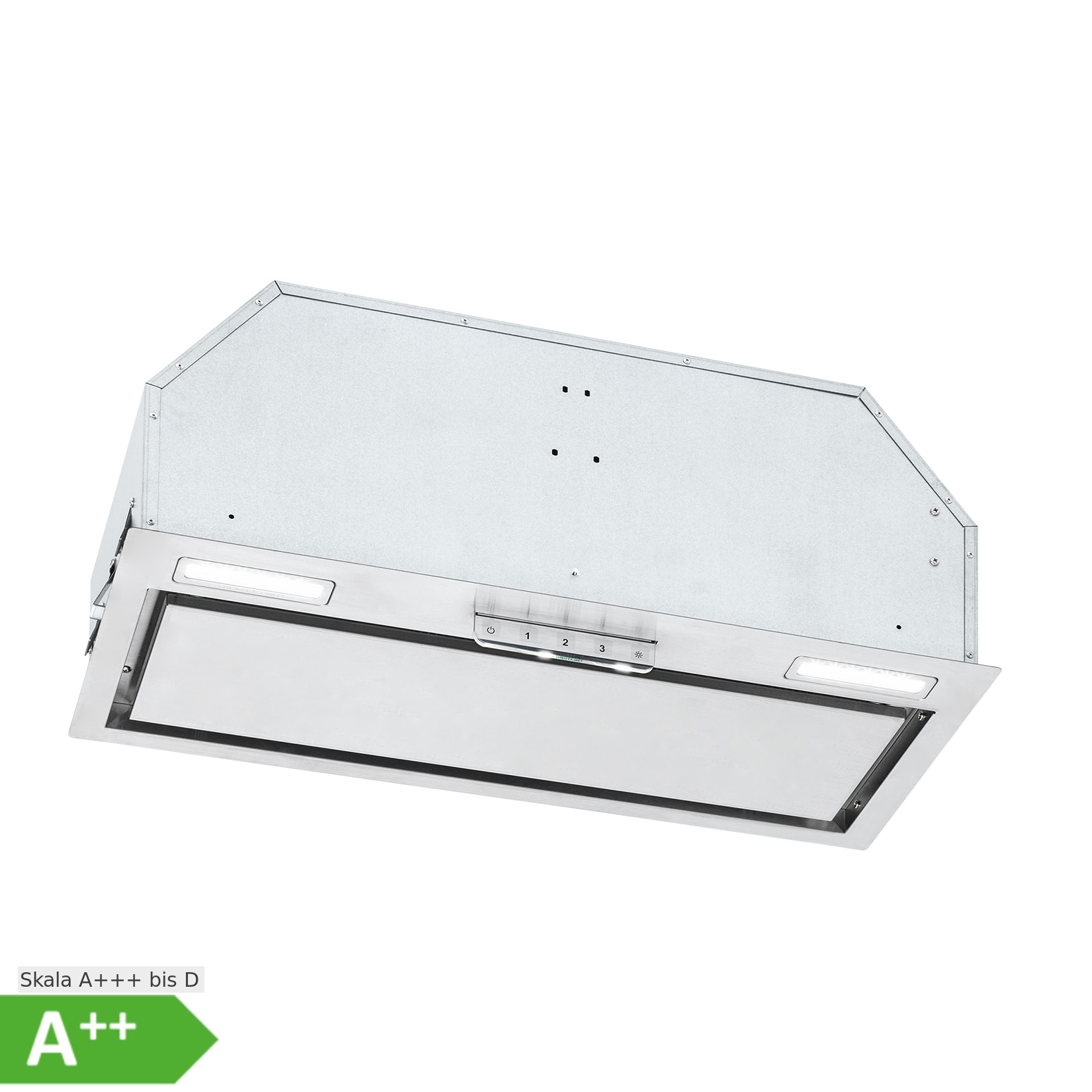 Camila Dunstabzugshaube Einbau 70 cm 380 m³/h LED Touch Edelstahl Edelstahl