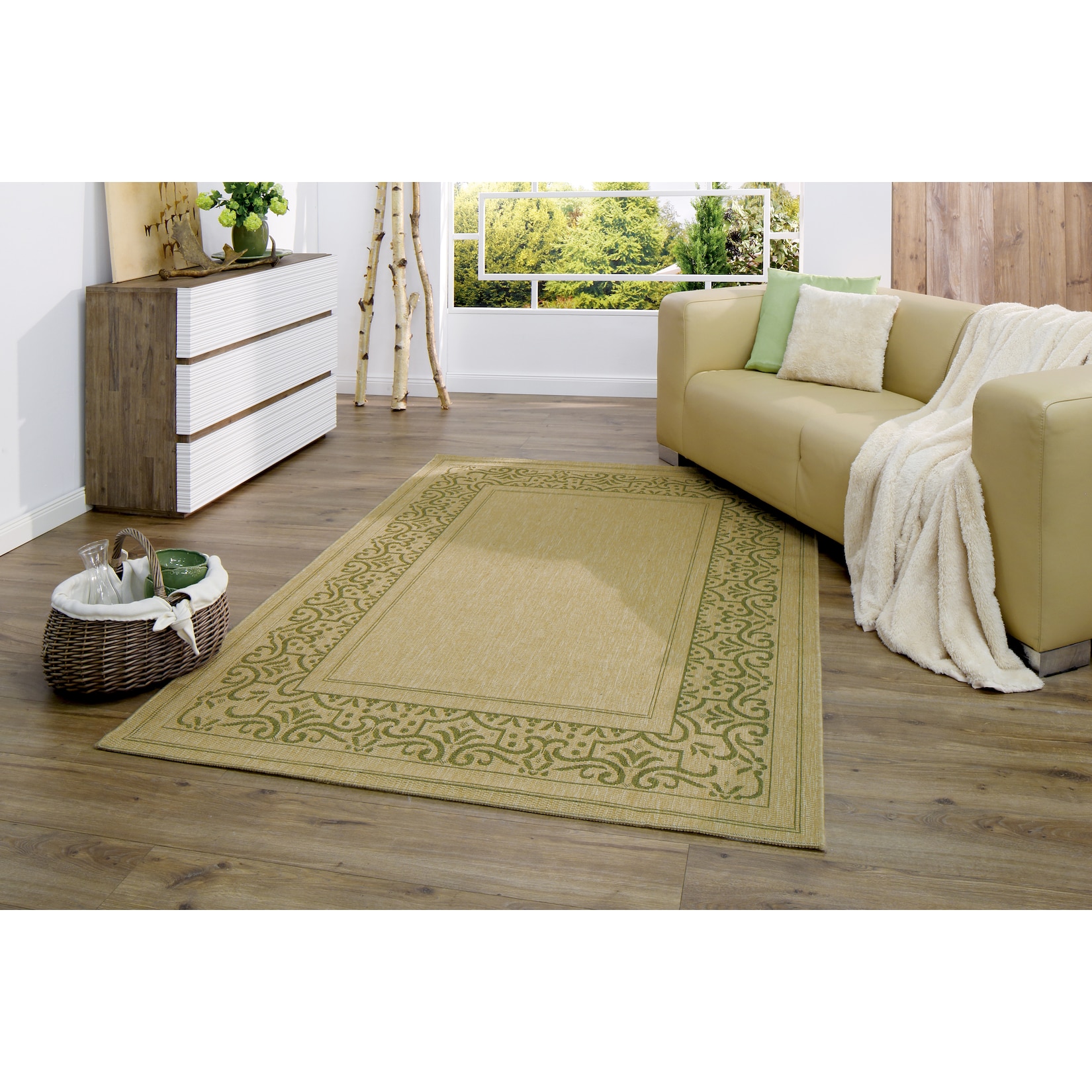 Peyer Syntex 1 Teppich Clara 62441 Bordüre Fb.337212-grün 160/230 cm*