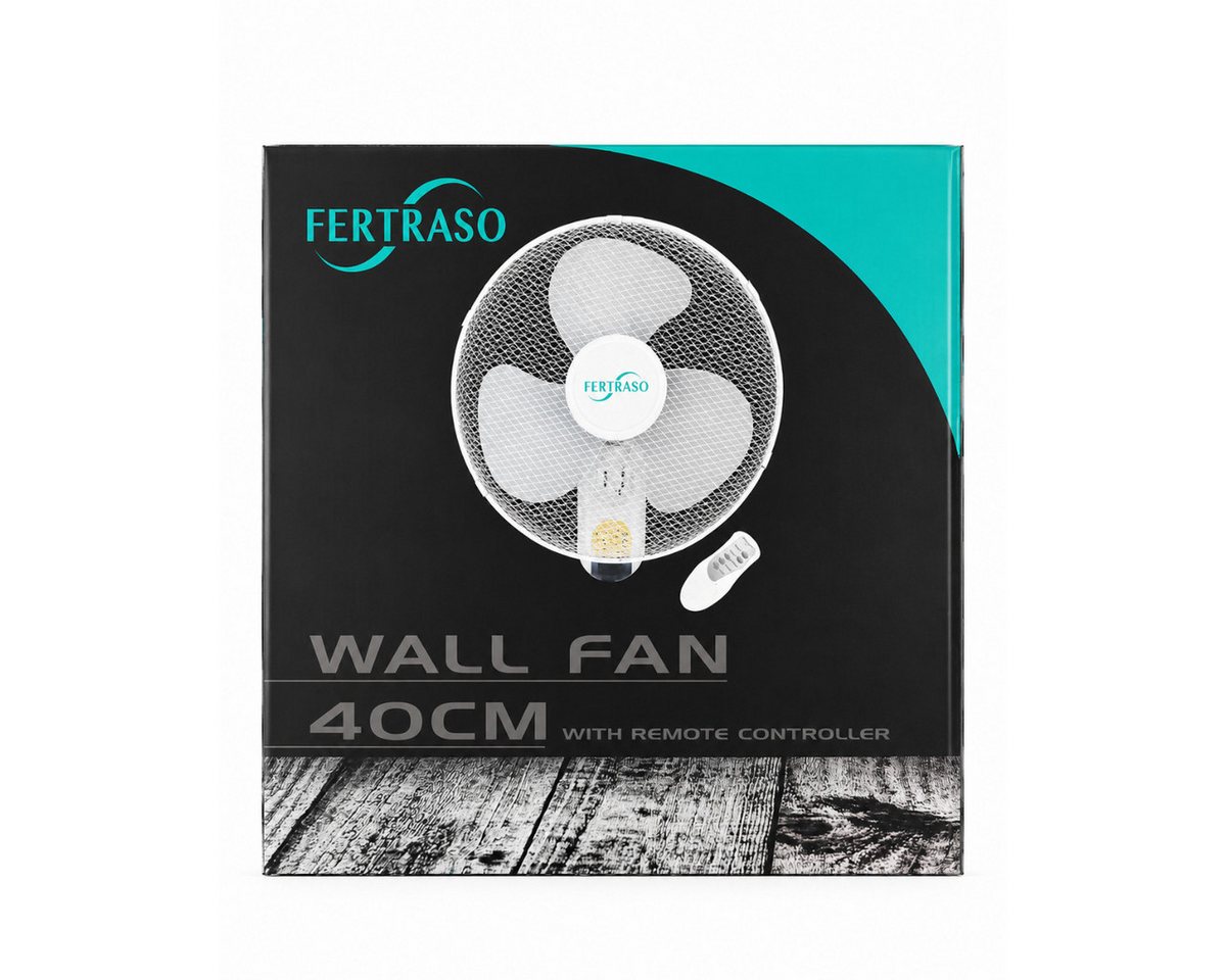 Fertraso Wandventilator 40 cm mit Fernbedienung