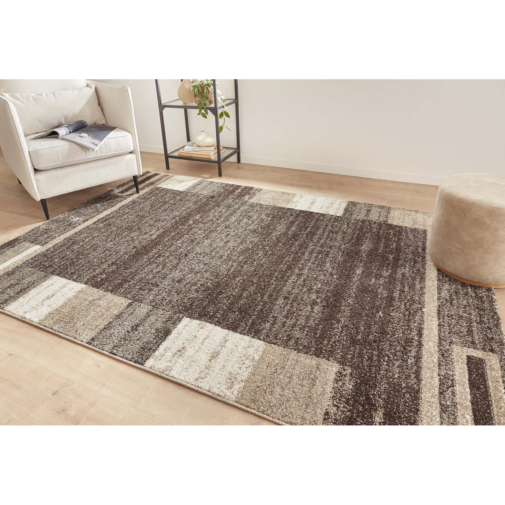 Peyer Syntex 1 Teppich Amber 149 Bordüre braun 160/230 cm