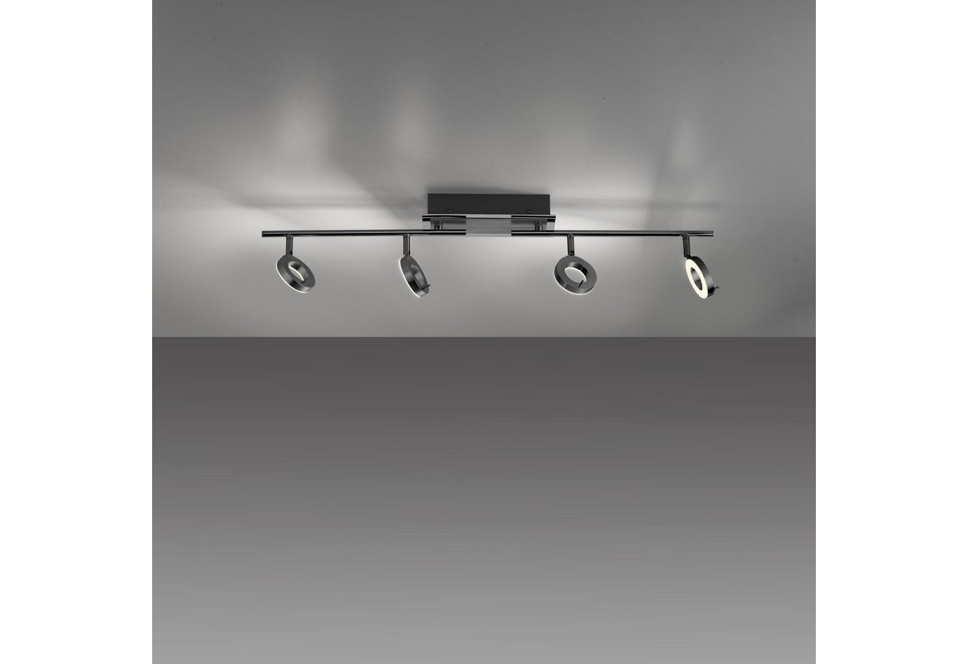 Paul Neuhaus Deckenleuchte SILEDA, LED fest integriert, Warmweiß, inkl. festverbaute LED, IP44, Spotköpfe verstellbar
