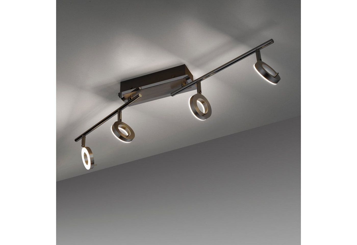 Paul Neuhaus Deckenleuchte SILEDA, LED fest integriert, Warmweiß, inkl. festverbaute LED, IP44, Spotköpfe verstellbar Bild 4