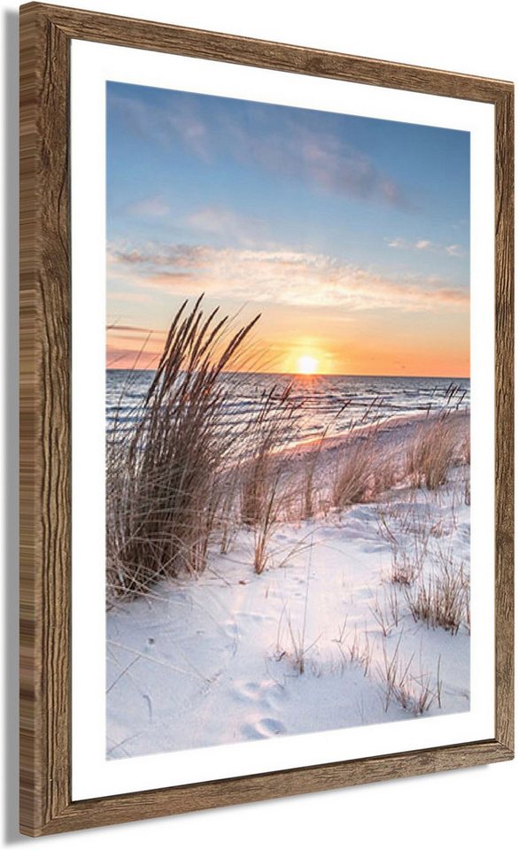 Bönninghoff Bild mit Rahmen, Düne, Gräser, Küste, Landschaft, Meer, Natur, Sonnenaufgang & -untergang, Strand (1 St) Bild 5