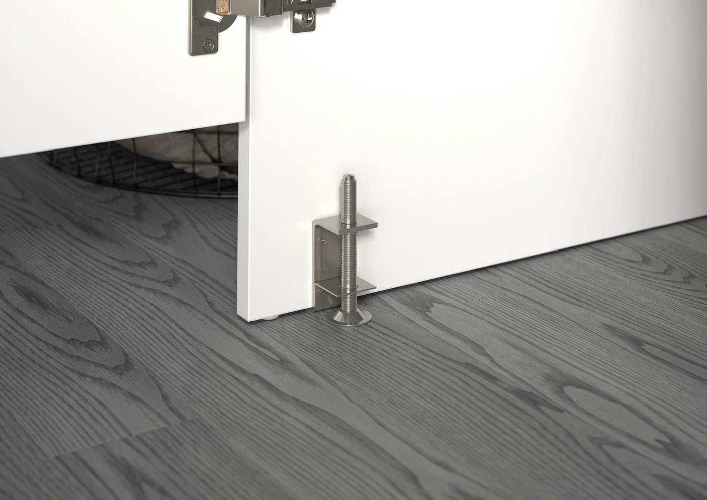 welltime Badmöbel-Set FALAS, 3-teilig, Hauswirtschaftsraum Set, Breite 176 cm, (Set, 3-St., 1x Wäscheschrank, 1x Waschmaschinenumbauschrank, 1x Mehrzweckschrank), Kombination, Waschmaschinenumbau, Waschmaschinenschrank, Wäschekammer Bild 3