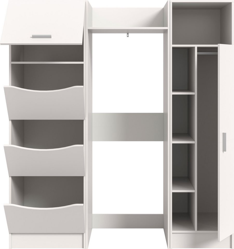 welltime Badmöbel-Set FALAS, 3-teilig, Hauswirtschaftsraum Set, Breite 176 cm, (Set, 3-St., 1x Wäscheschrank, 1x Waschmaschinenumbauschrank, 1x Mehrzweckschrank), Kombination, Waschmaschinenumbau, Waschmaschinenschrank, Wäschekammer Bild 4