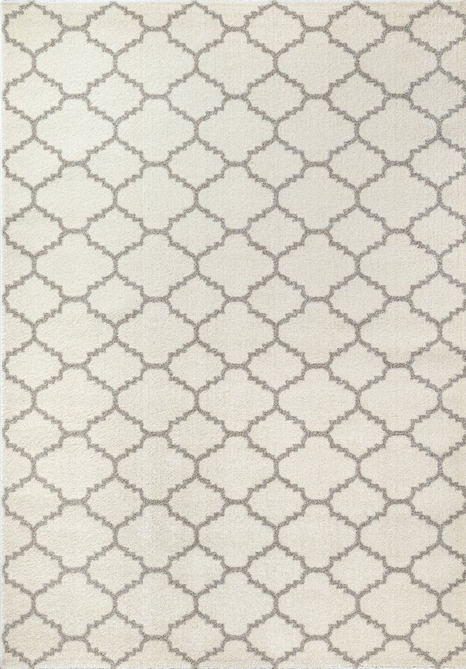 Sanat Teppich Boho 8202, auch als Läufer und in Rund, rechteckig, Höhe: 10 mm, Kurzflor, robust, Boho, Scandic, für Fussbodenheizung geeignet