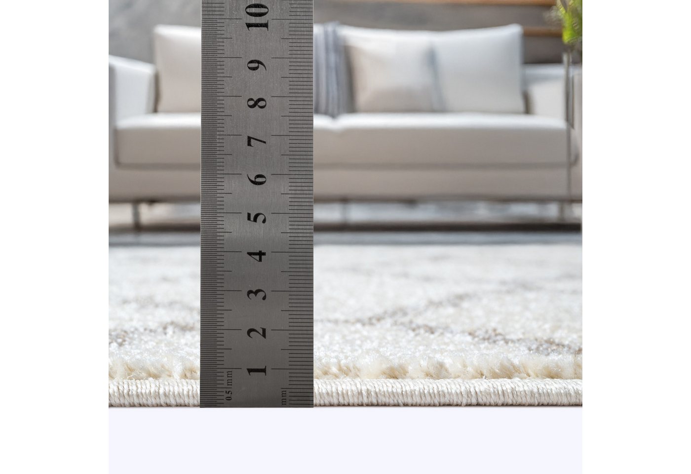 Sanat Teppich Boho 8202, auch als Läufer und in Rund, rechteckig, Höhe: 10 mm, Kurzflor, robust, Boho, Scandic, für Fussbodenheizung geeignet Bild 3