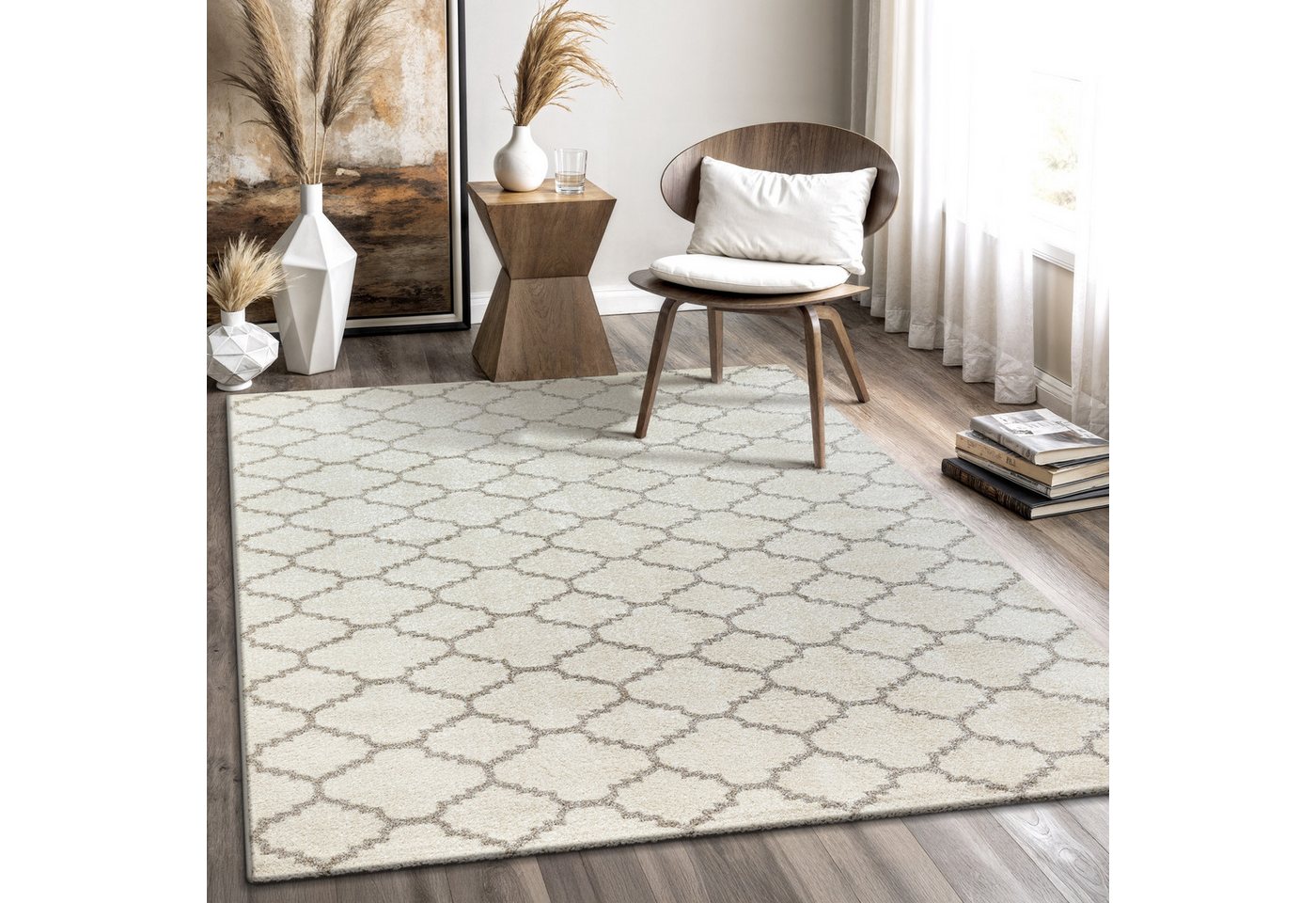 Sanat Teppich Boho 8202, auch als Läufer und in Rund, rechteckig, Höhe: 10 mm, Kurzflor, robust, Boho, Scandic, für Fussbodenheizung geeignet Bild 4