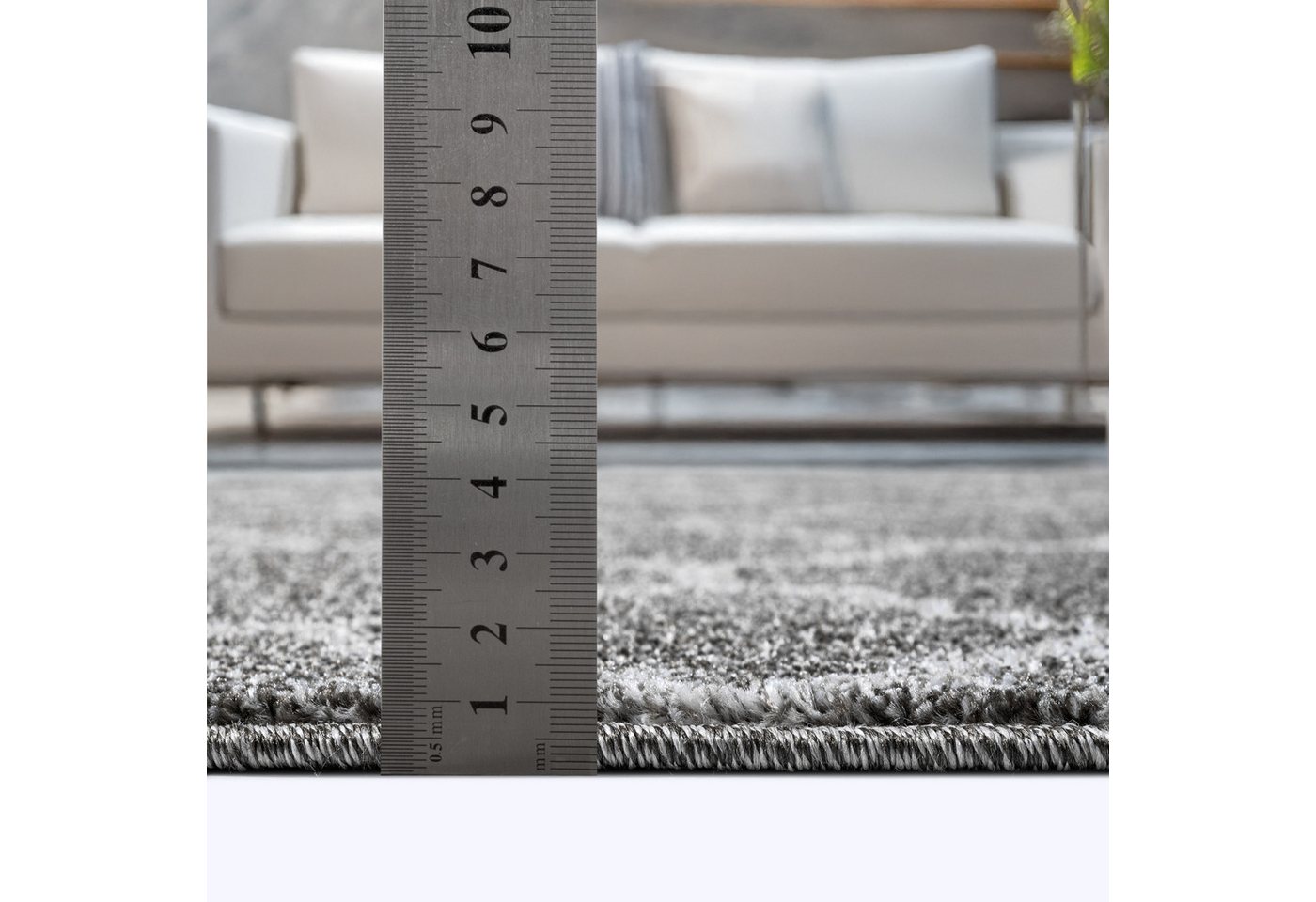 Sanat Teppich Boho 8202, auch als Läufer und in Rund, rund, Höhe: 10 mm, Kurzflor, robust, Boho, Scandic, für Fussbodenheizung geeignet Bild 4