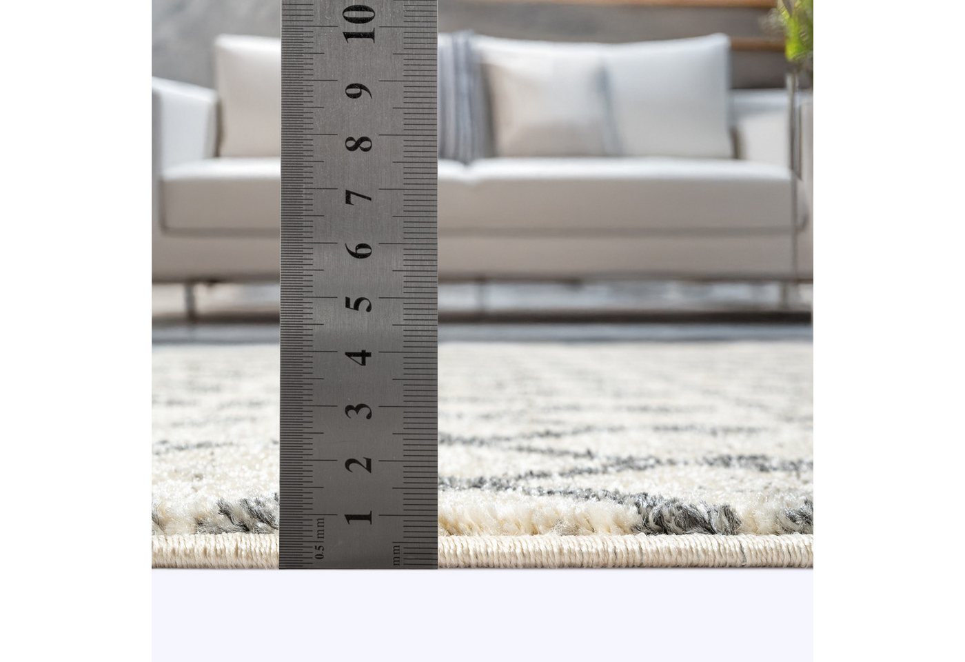 Sanat Teppich Boho 8203, auch als Läufer und in Rund, rechteckig, Höhe: 10 mm, Kurzflor, robust, Boho, Scandic, für Fussbodenheizung geeignet Bild 2