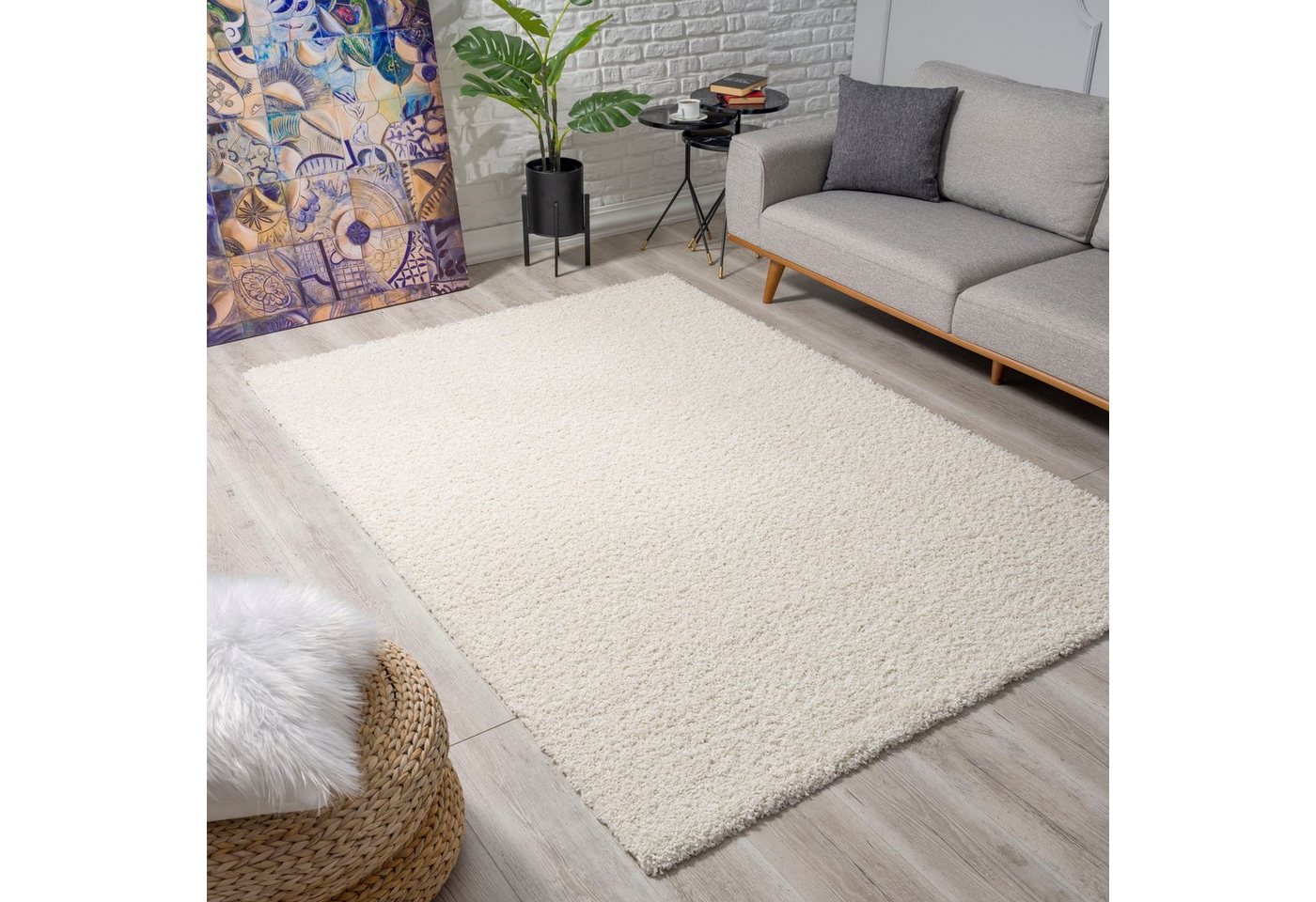 Sanat Hochflor-Teppich LOCA, auch als Läufer und in Rund, rechteckig, Höhe: 30 mm, Wohnzimmer, Langflor, Shaggy, Schlafzimmer Bild 2