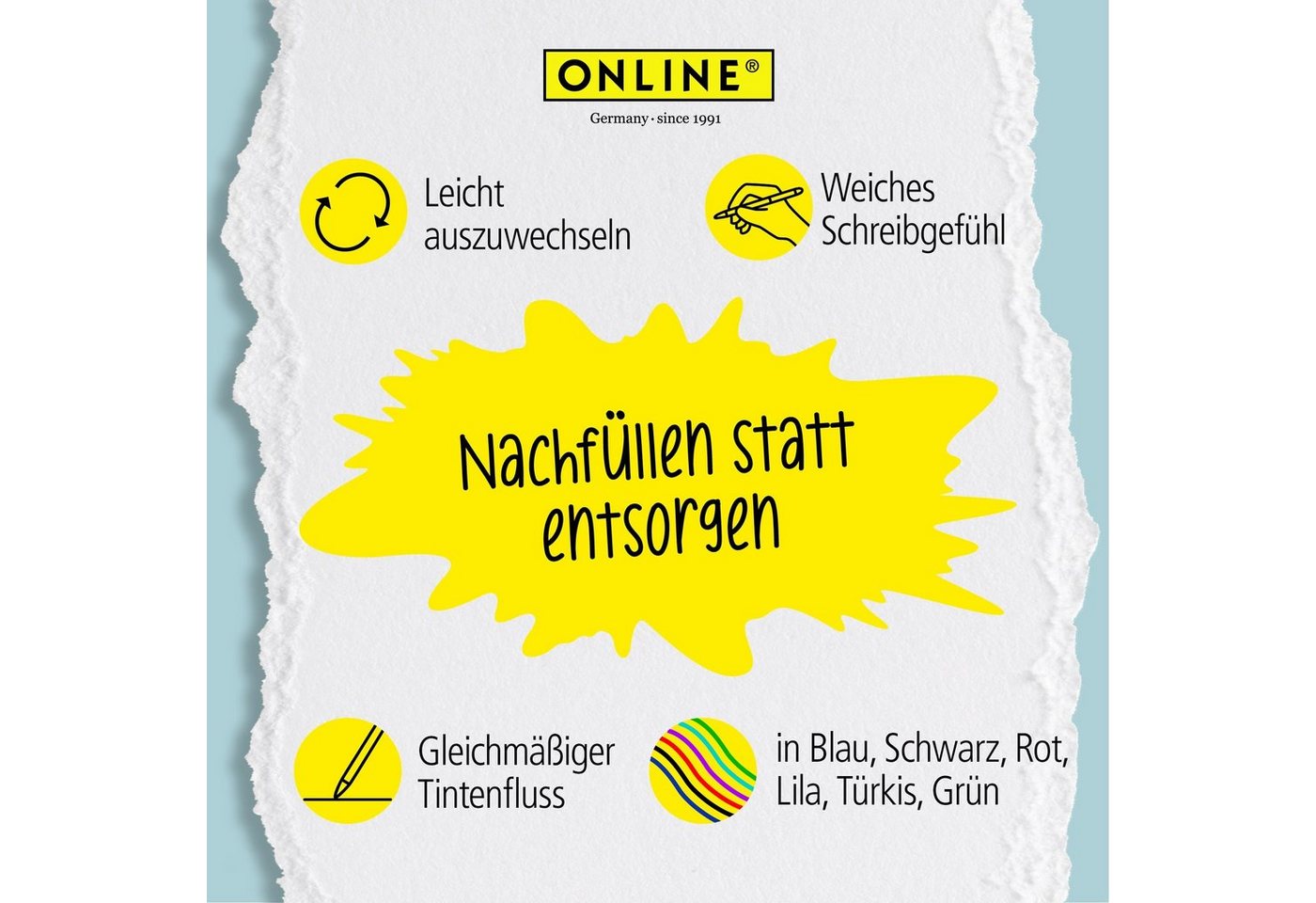 Online Pen Tintenroller magiXX Mine, (12x radierbare Ersatzminen schwarz für Gelschreiber), Nachfüll-Minen kompatibel mit Pilot Frixion, magiXX Gelstift Bild 3