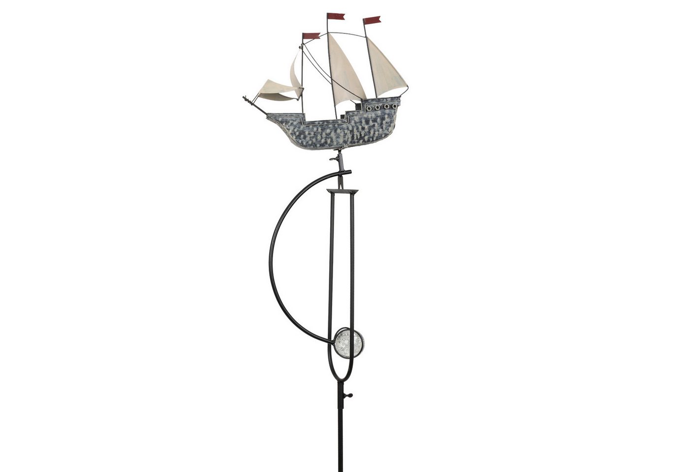 Moritz Gartenstecker Windspiel Segelschiff Gartenpendel