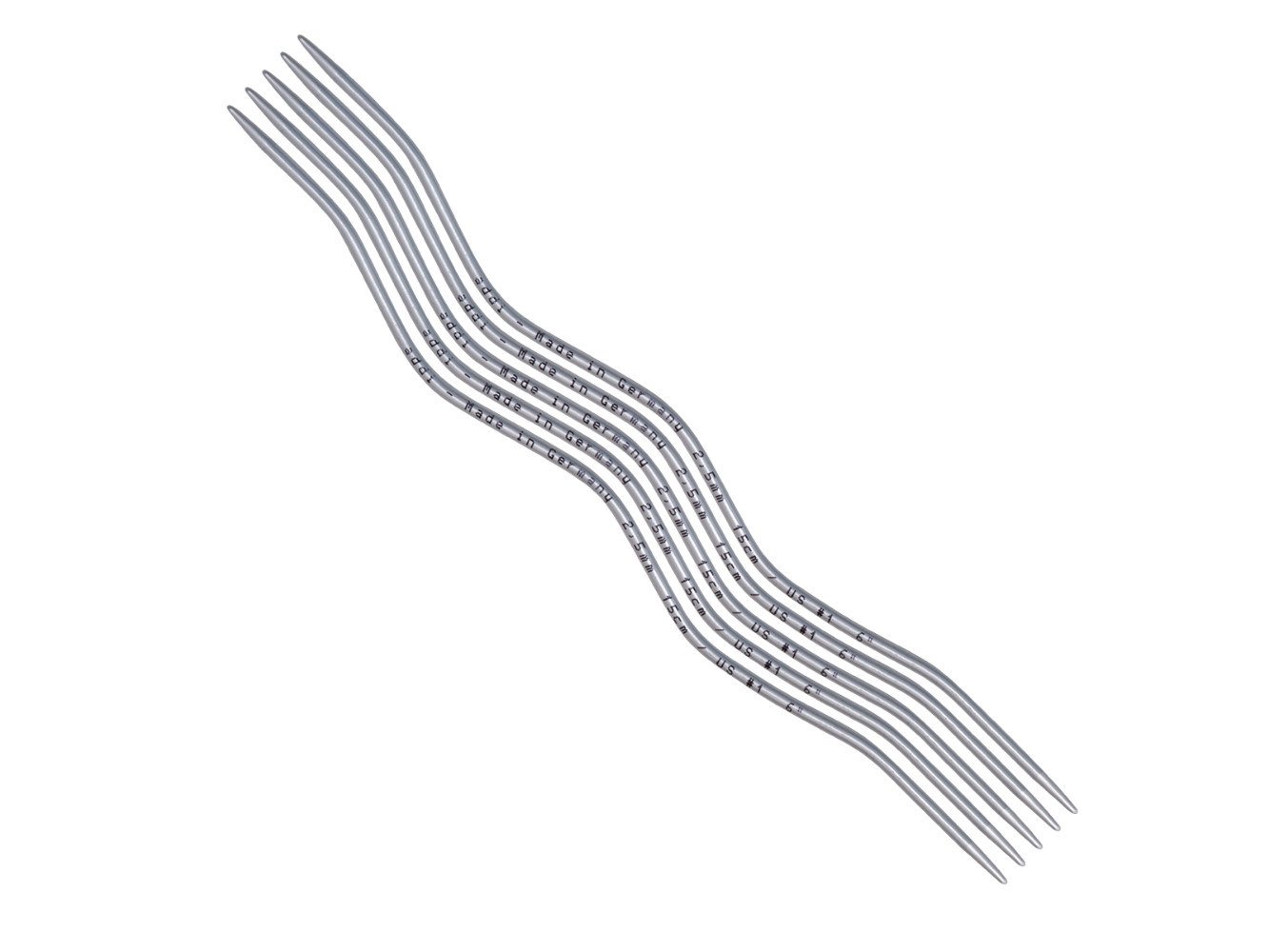addi Strumpfstricknadeln addi CraSy Snake Lace Nadelspiel Länge 15 cm, 5-teiliges ergonomisches Nadelspiel aus Aluminium Bild 2