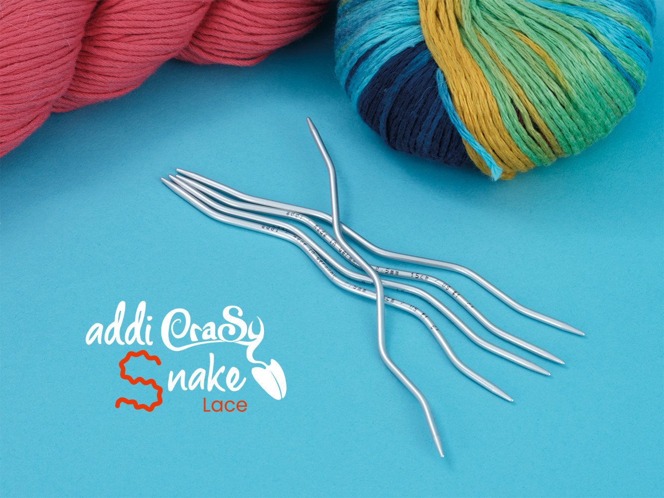 addi Strumpfstricknadeln addi CraSy Snake Lace Nadelspiel Länge 15 cm, 5-teiliges ergonomisches Nadelspiel aus Aluminium Bild 4